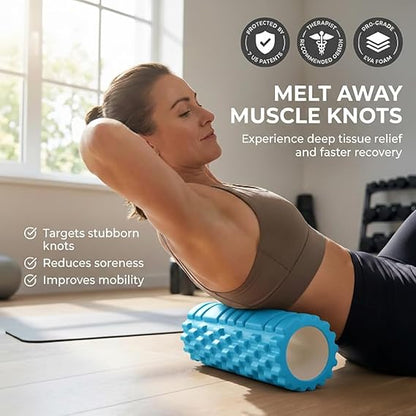 Foam Roller - Deep Tissue Massage Muscle Roller and Stretching Equipment Multicolor