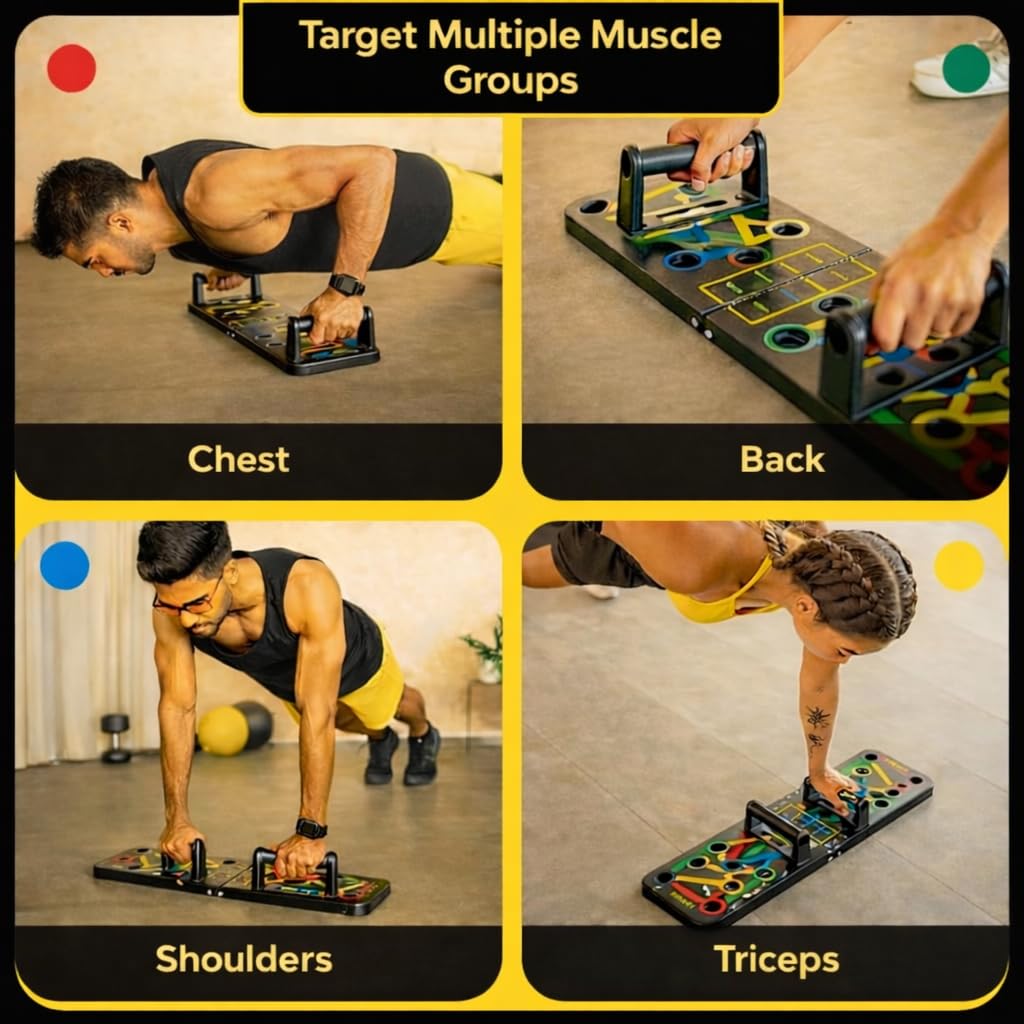 Multipurpose (16 in 1) function Push Up Board