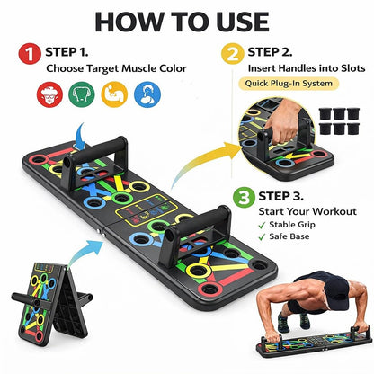Multipurpose (16 in 1) function Push Up Board