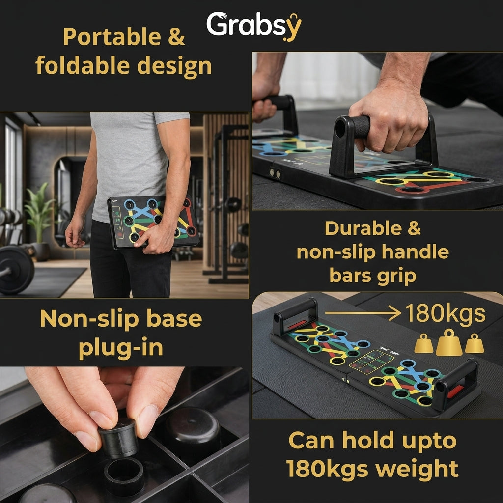 Multipurpose (16 in 1) function Push Up Board