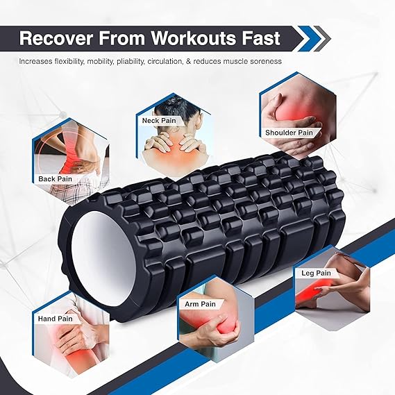 Foam Roller - Deep Tissue Massage Muscle Roller and Stretching Equipment Multicolor